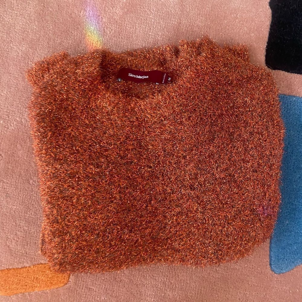 Sies Marjan Lurex Orange Tinsel Sweater - Picture 2 of 2
